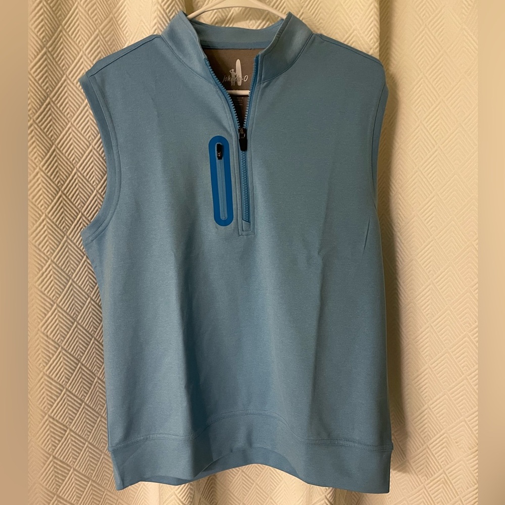 johnnie-O Blue Zip Up Sweater Vest
